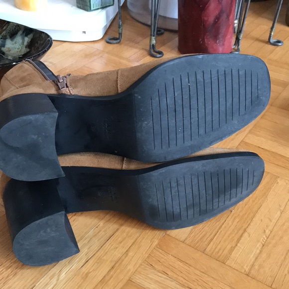 ZARA TRAFALUC SUEDE-LIKE FEEL LEATHER ANKLE BOOTS - Picture 6 of 12